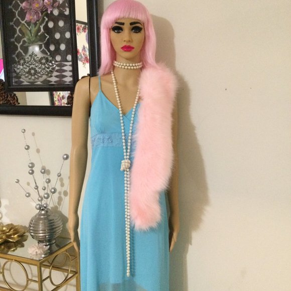 AFTER FIVE TURQUOISE SPECIAL OCCASION DRESS MEDIUM - Picture 4 of 10